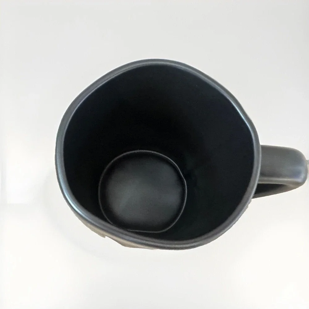 RAE DUNN "DOG DAD" COFFEE MUG SOLID BLACK WHITE LetteringDOUBLE SIDED 2024 - Picture 3 of 5